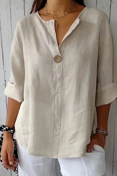 Noelle | Minimalist Button Blouse