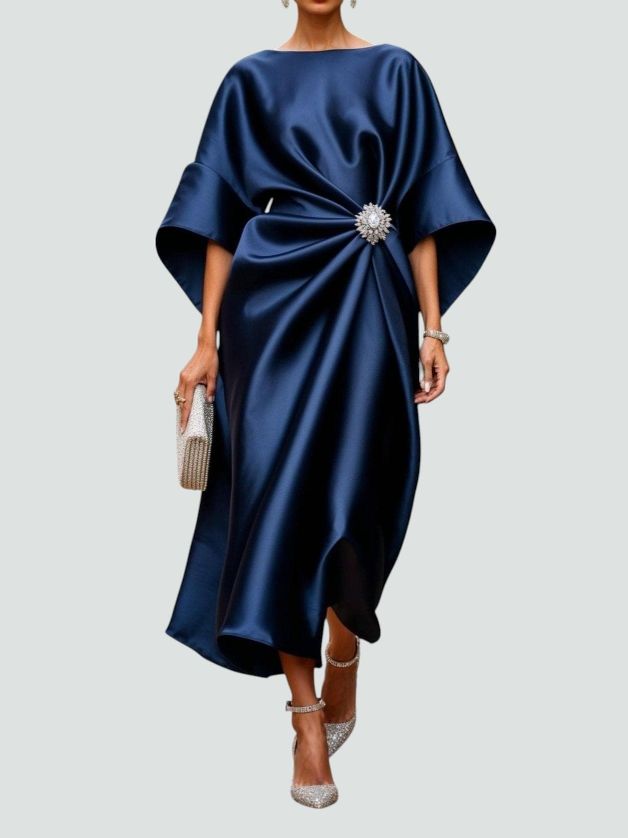 Vivienne | Satin Midi Dress