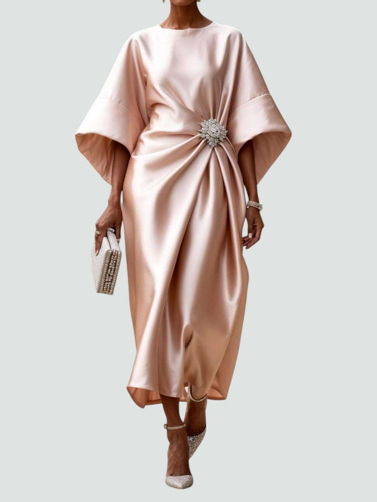 Vivienne | Satin Midi Dress