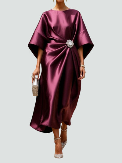 Vivienne | Satin Midi Dress