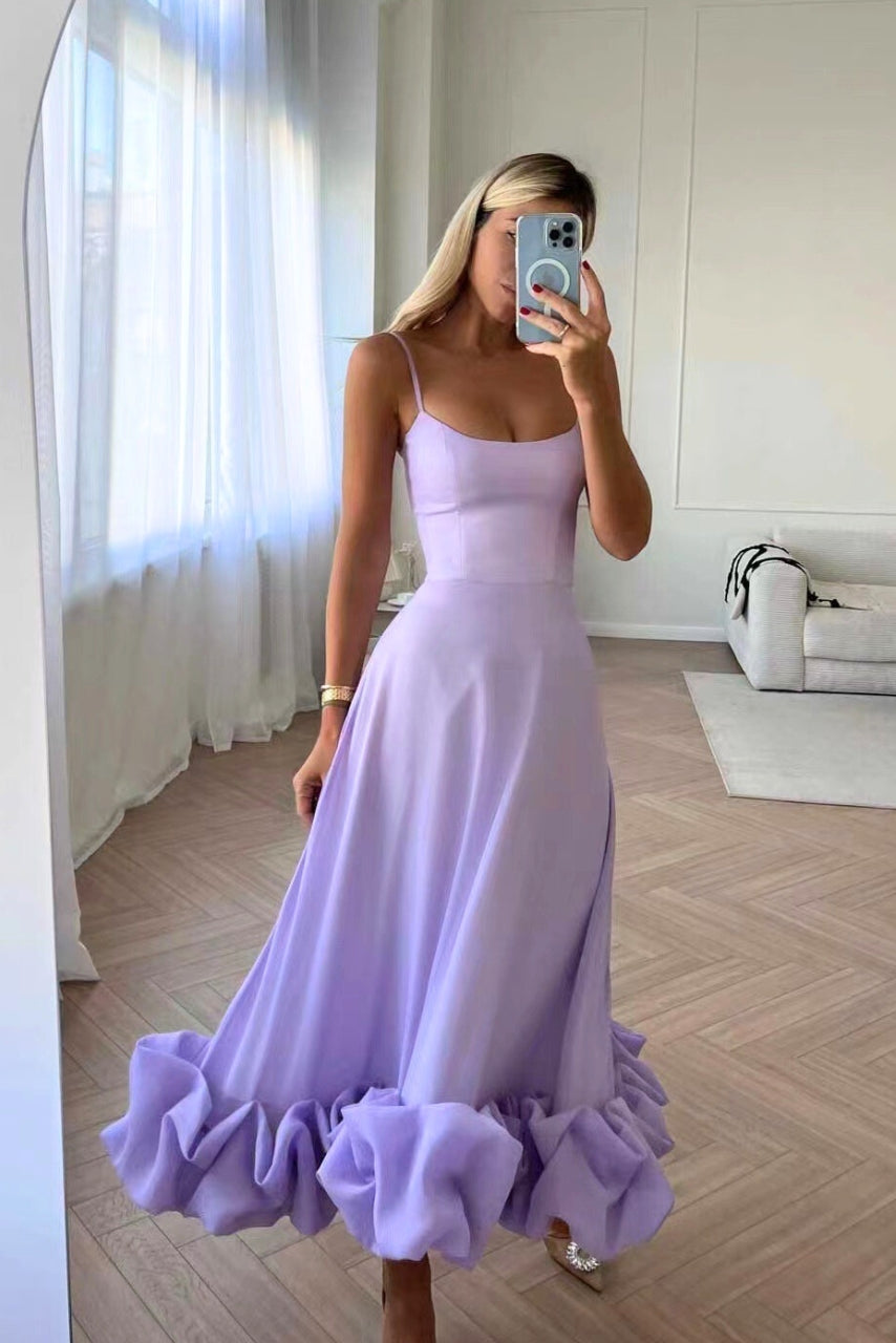 Celeste | Ruffle Hem Midi Dress