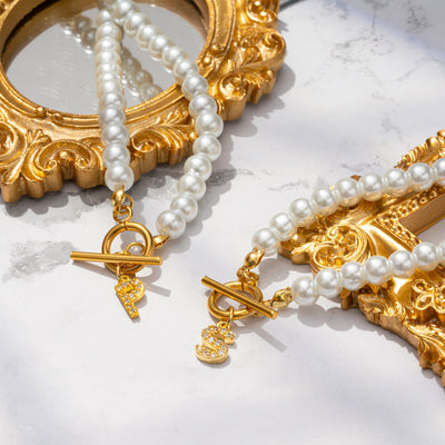Aurora | Pearl Initial Necklace