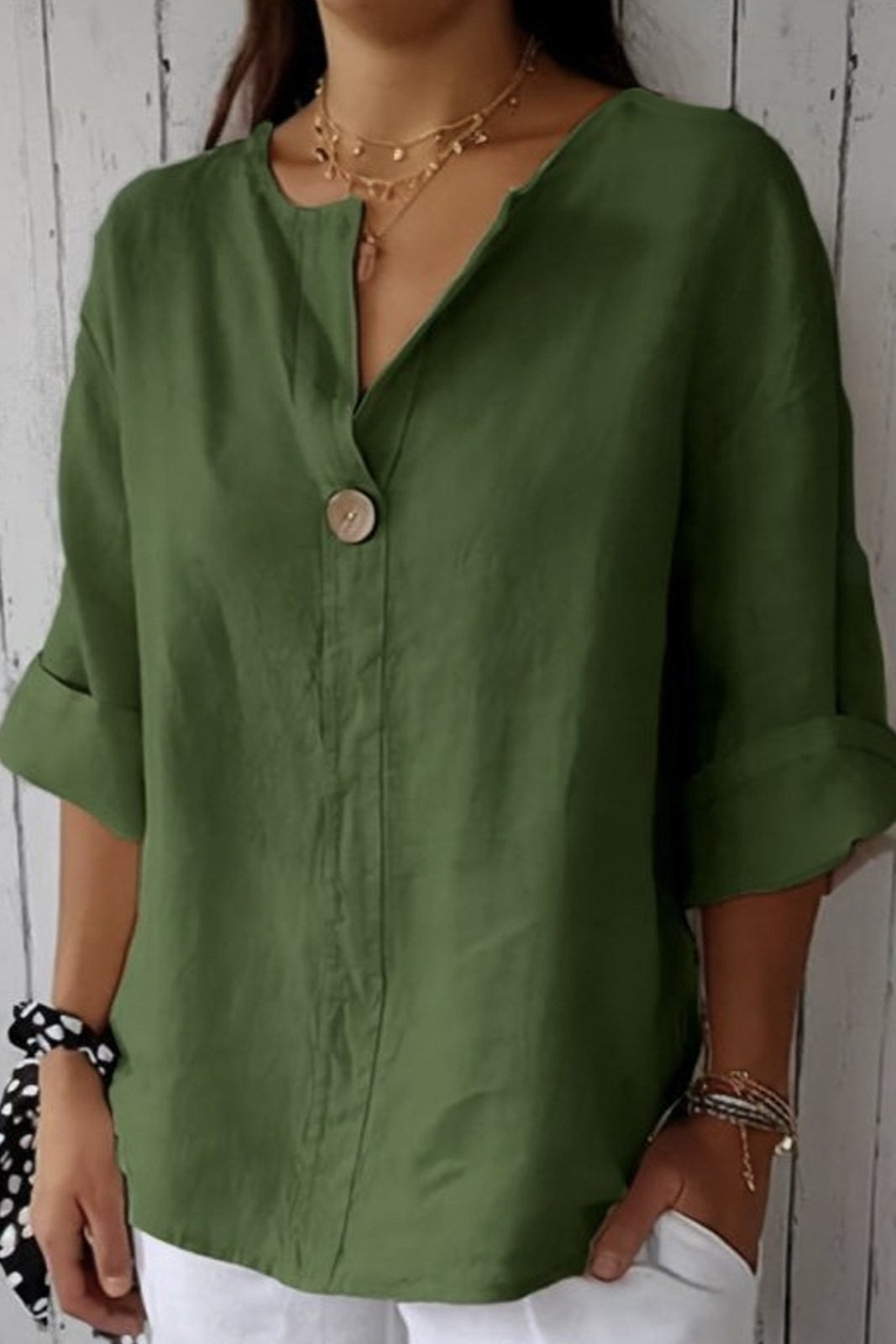 Noelle | Minimalist Button Blouse