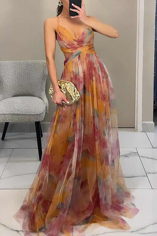 Isabella | Watercolor Maxi Dress