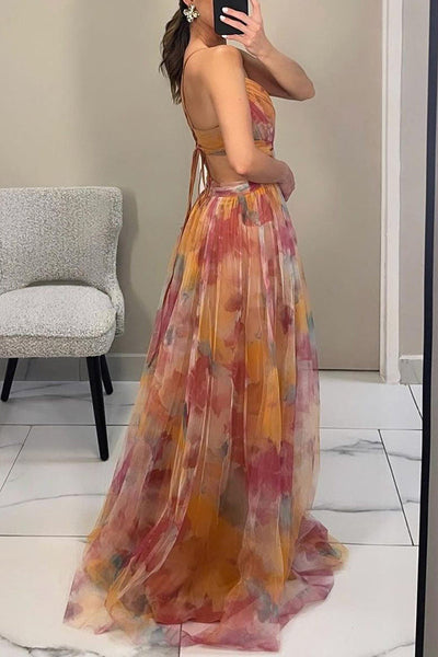 Isabella | Watercolor Maxi Dress