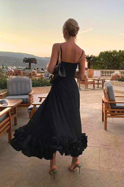 Celeste | Ruffle Hem Midi Dress
