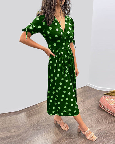 Clara | Polka Dot Midi Dress