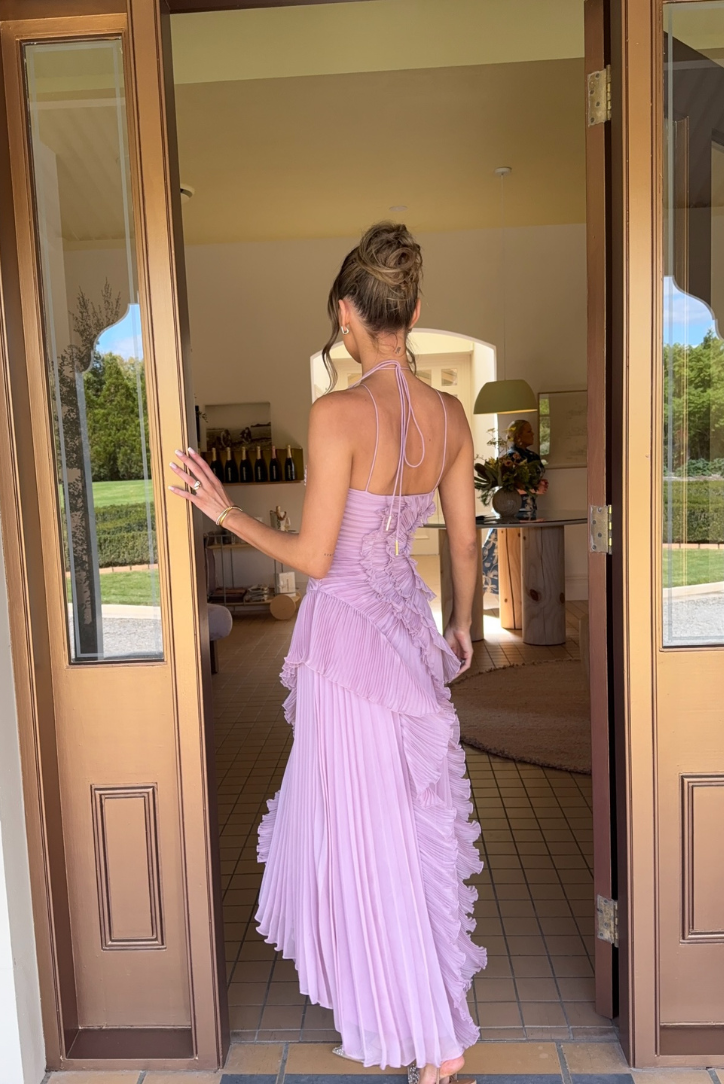 Isla | Lilac Pleated Maxi Dress