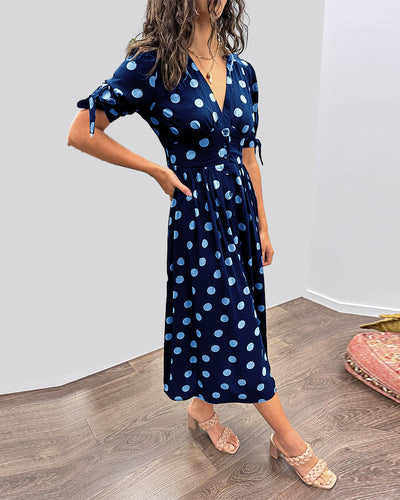 Clara | Polka Dot Midi Dress