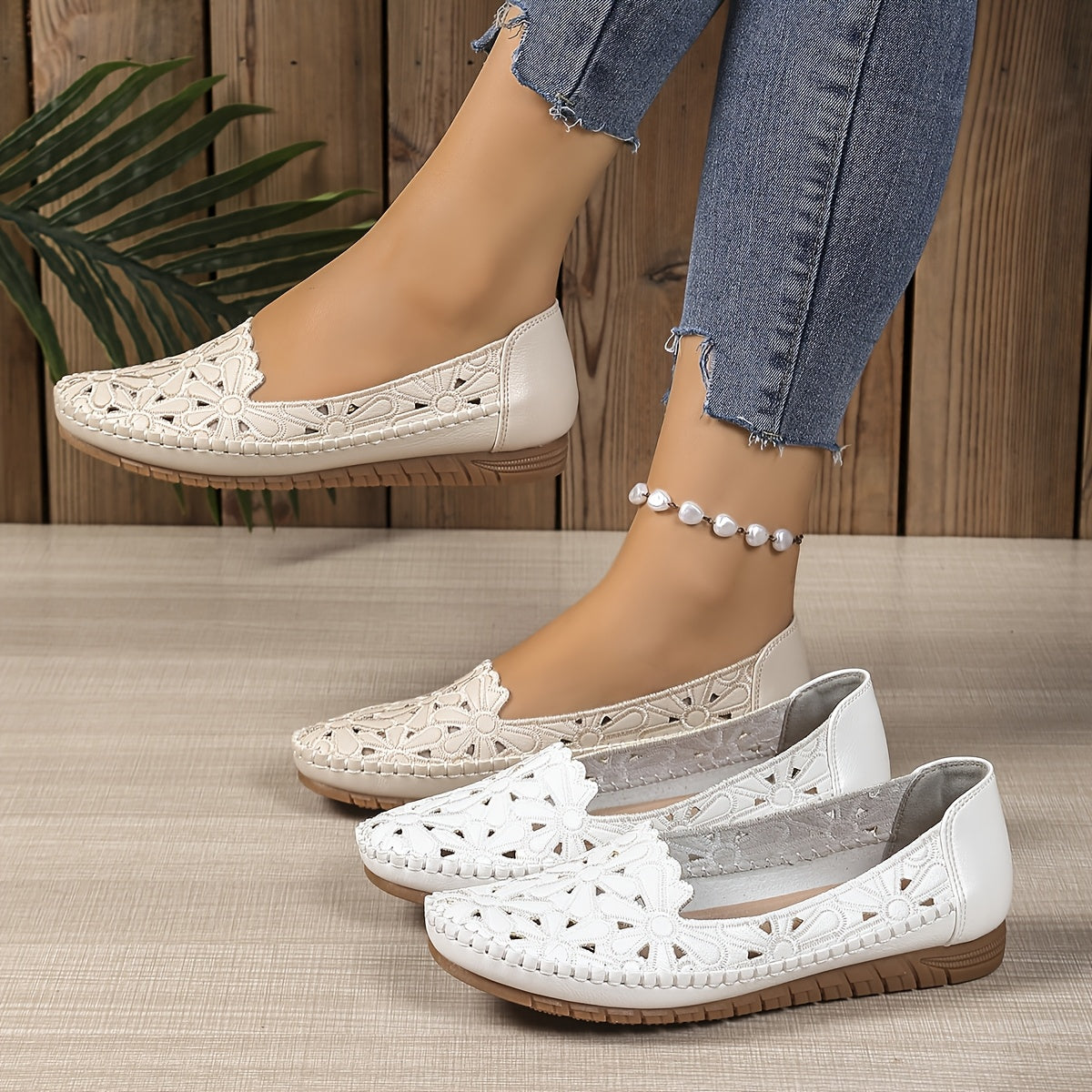 Dahlia | Cut-Out Slip-On Flats