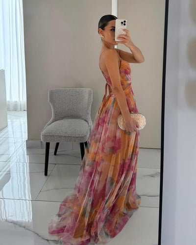 Isabella | Watercolor Maxi Dress