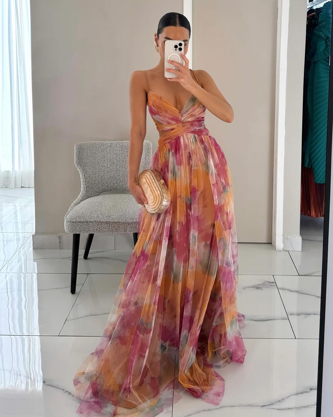 Isabella | Watercolor Maxi Dress