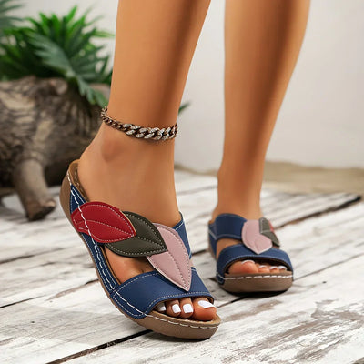 Elena | Multi-Tone Slip-On Sandals