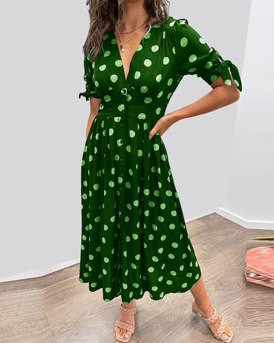 Clara | Polka Dot Midi Dress