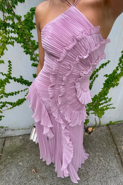 Isla | Lilac Pleated Maxi Dress