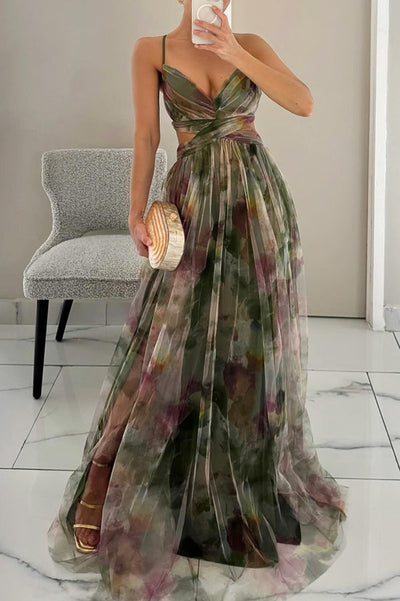 Isabella | Watercolor Maxi Dress