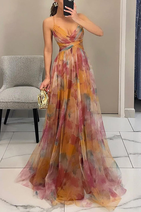 Isabella | Watercolor Maxi Dress