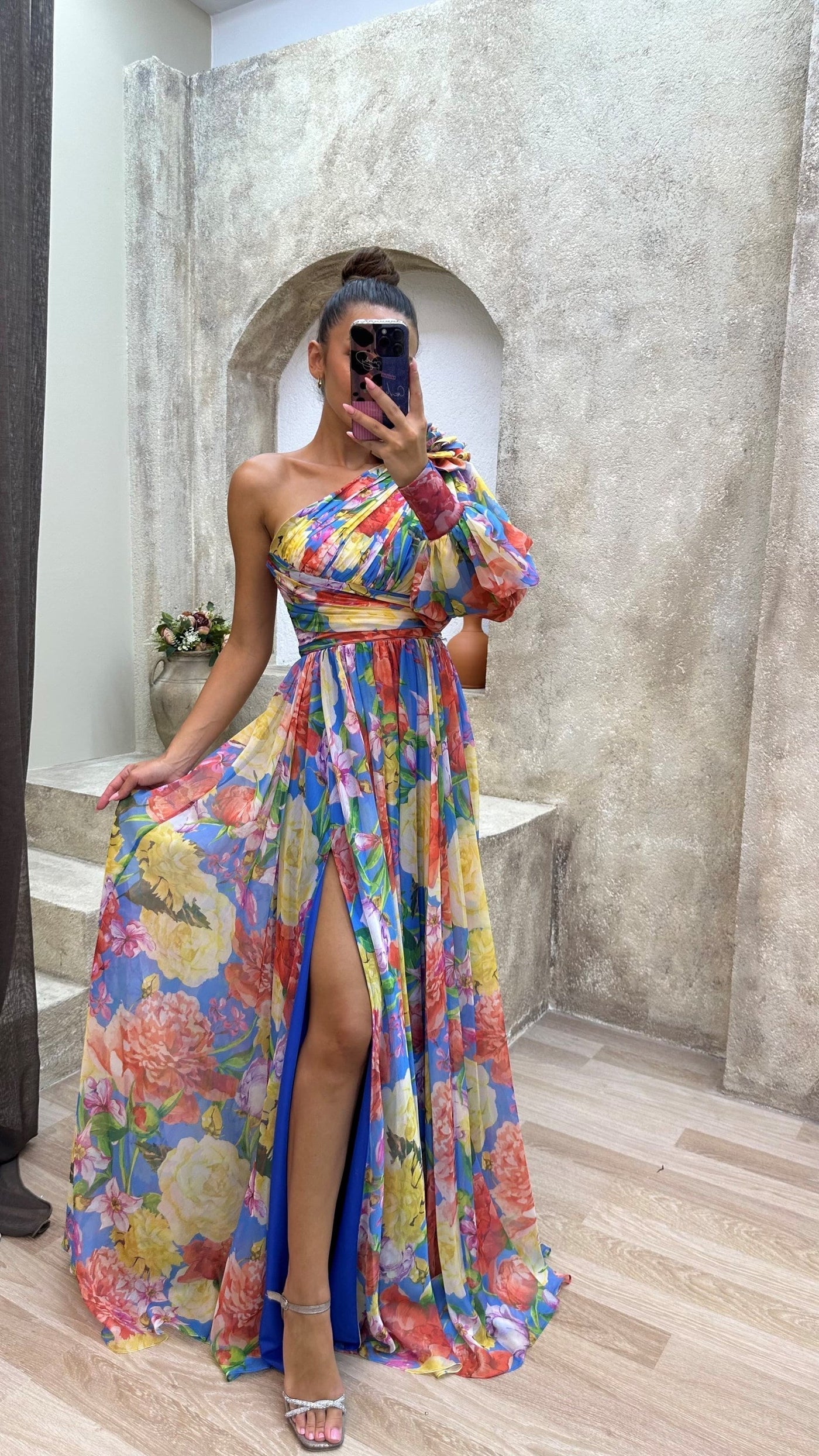 Liliana | One-Shoulder Floral Maxi Dress