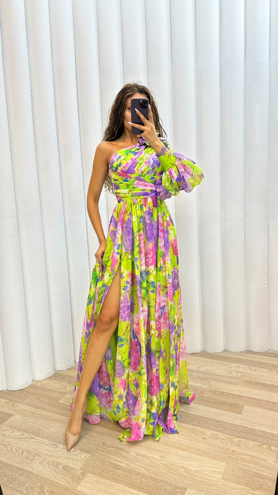 Liliana | One-Shoulder Floral Maxi Dress