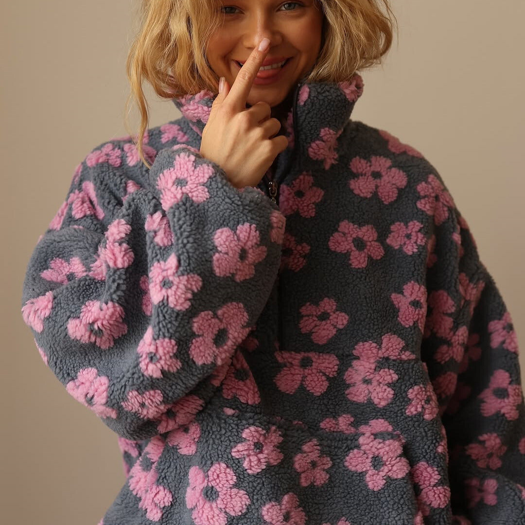 Daisy | Floral Fleece Pullover