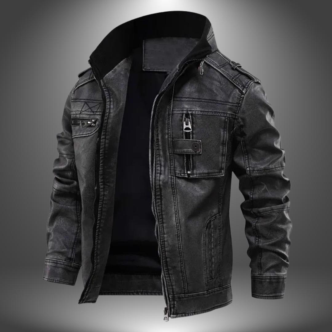 Alistair | Classic Black Leather Jacket