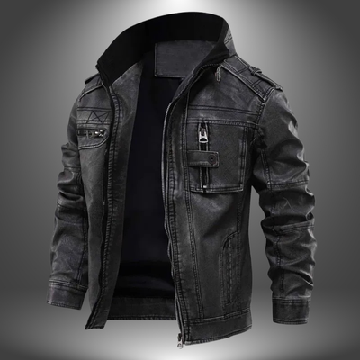 Alistair | Classic Black Leather Jacket