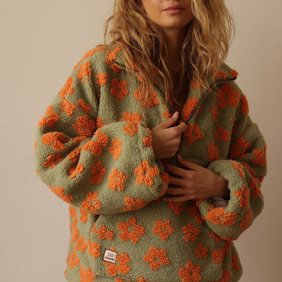 Daisy | Floral Fleece Pullover