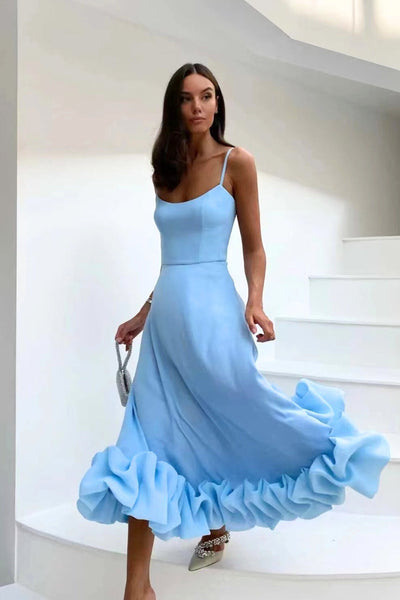 Celeste | Ruffle Hem Midi Dress