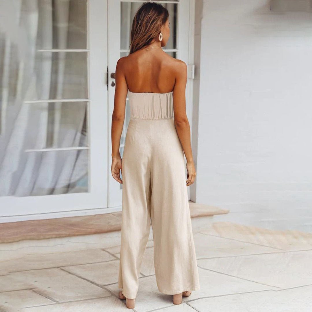 Sienna | Strapless Wide-Leg Jumpsuit