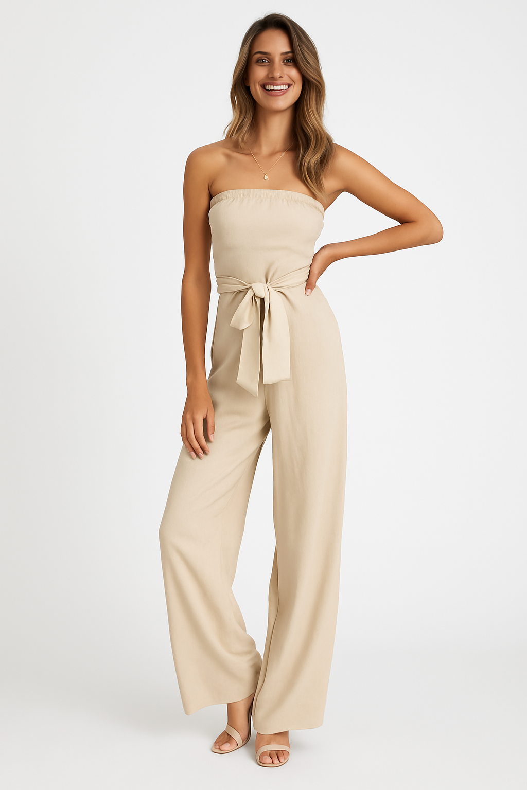Sienna | Strapless Wide-Leg Jumpsuit