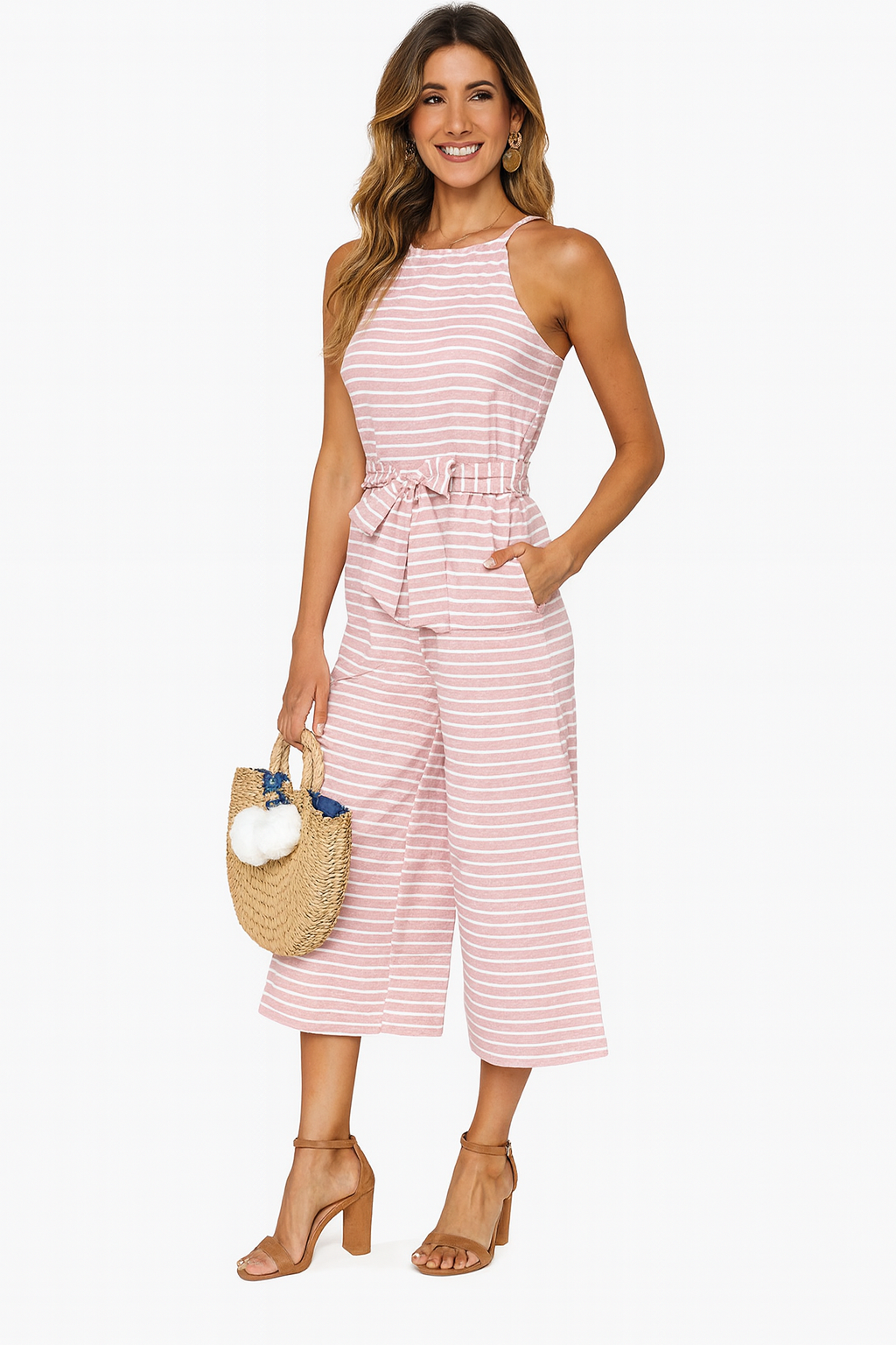 Bexley | Striped Tie-Waist Jumpsuit