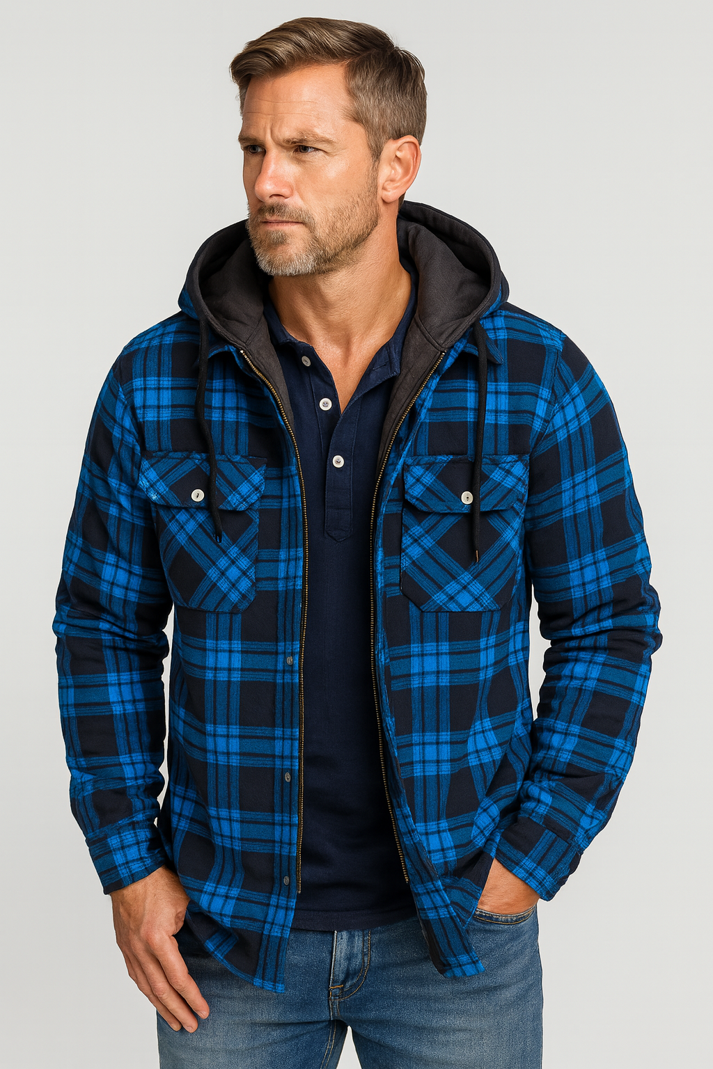 Mason | Plaid Hooded Jacket