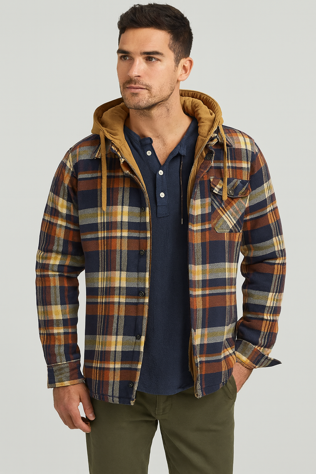 Carter | Plaid Hooded Jacket