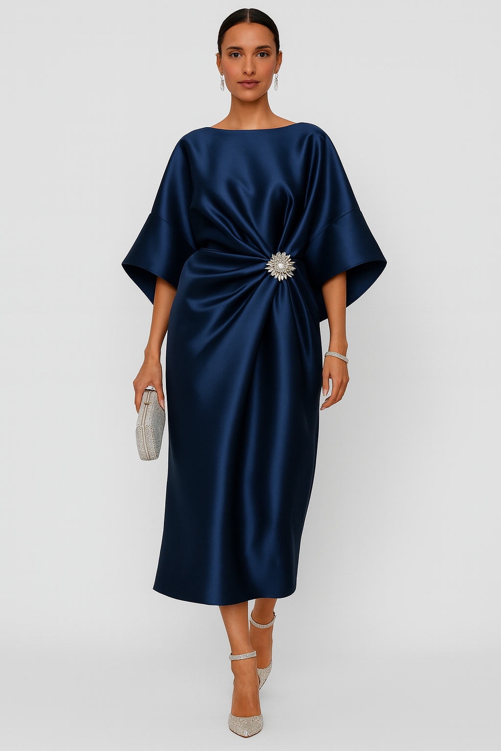 Vivienne | Satin Midi Dress