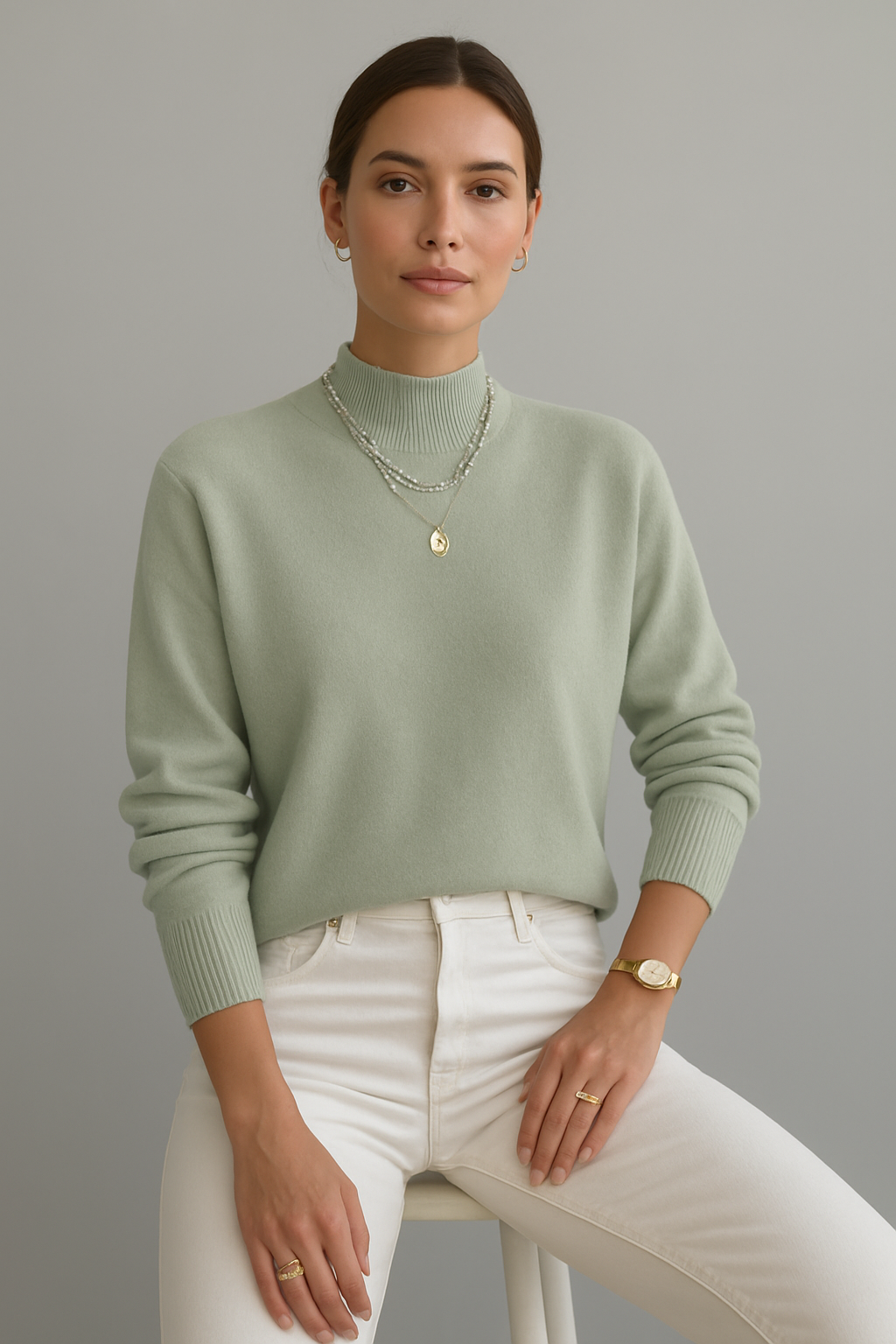 Elina | Mock Neck Sweater