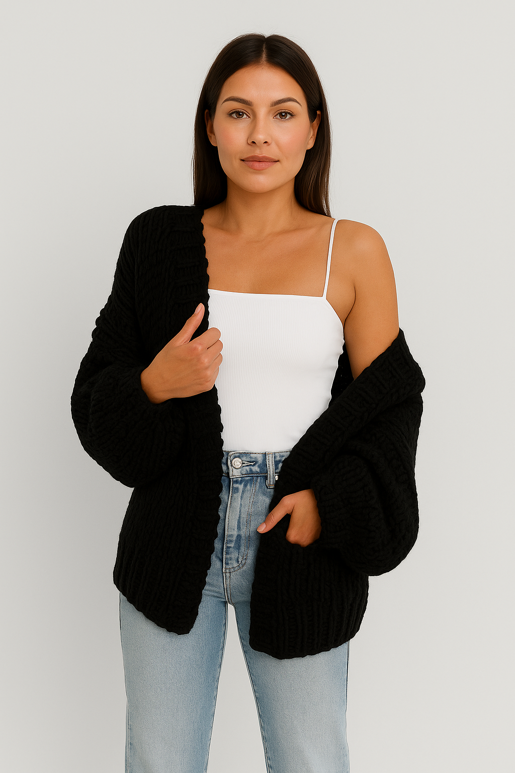 Elena | Chunky Knit Cardigan