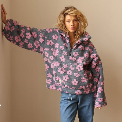 Daisy | Floral Fleece Pullover