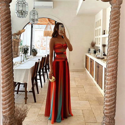 Marisol | Ombre Strapless Maxi Dress