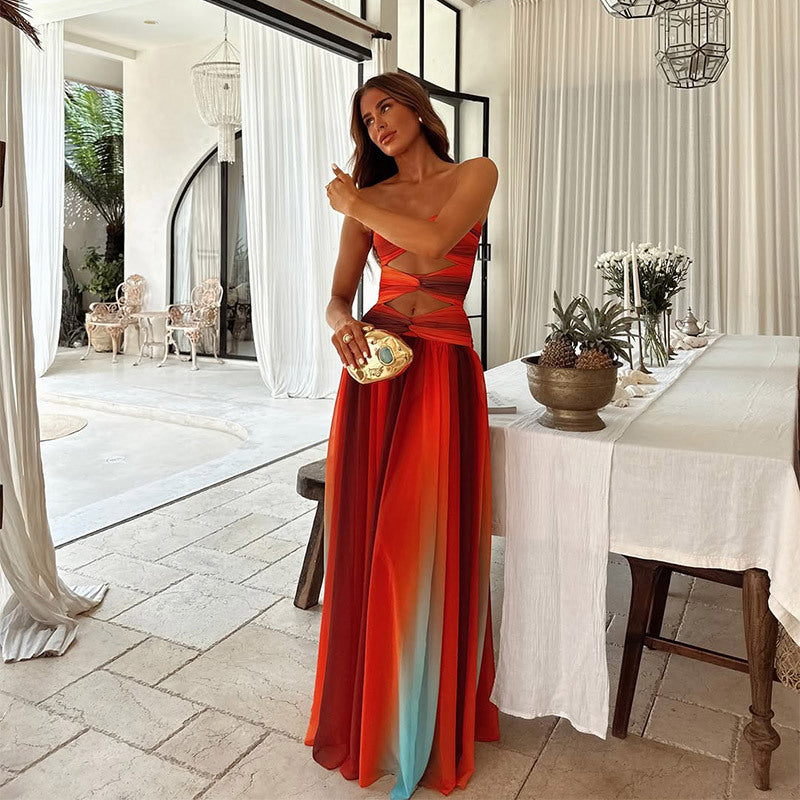 Marisol | Ombre Strapless Maxi Dress