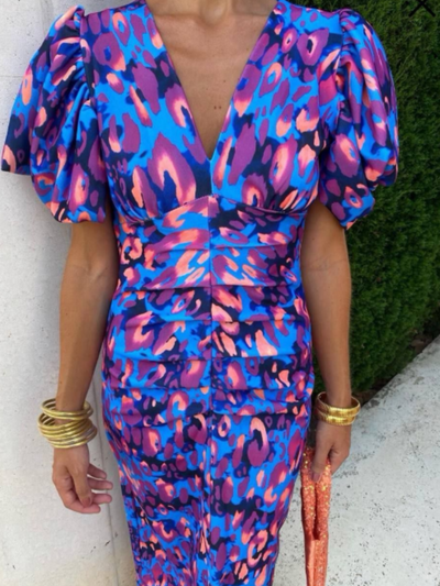 Aurelia | Bold Puff-Sleeve Midi Dress