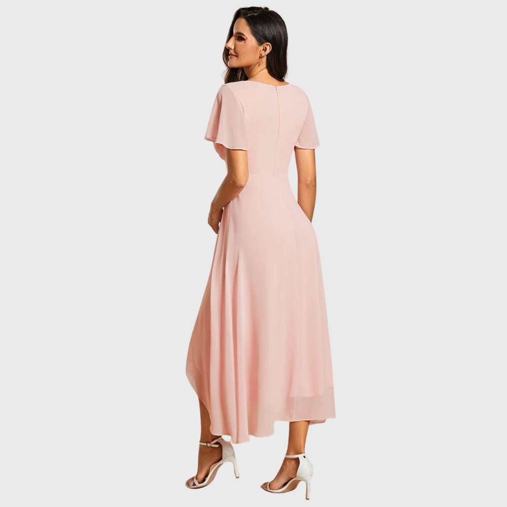 Elena | Flutter Sleeve Midi Dress