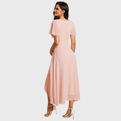 Elena | Flutter Sleeve Midi Dress