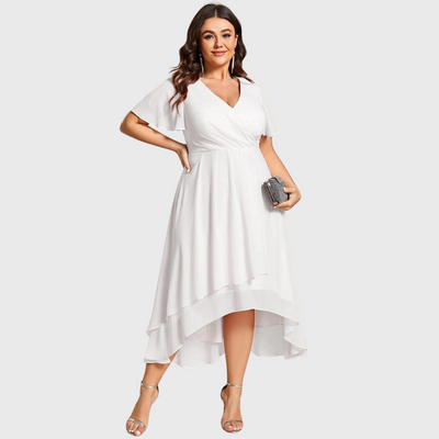 Elena | Flutter Sleeve Midi Dress
