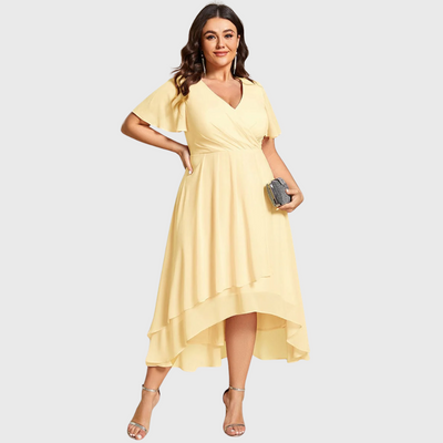 Elena | Flutter Sleeve Midi Dress