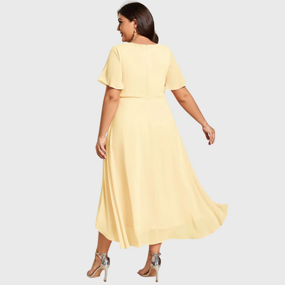 Elena | Flutter Sleeve Midi Dress