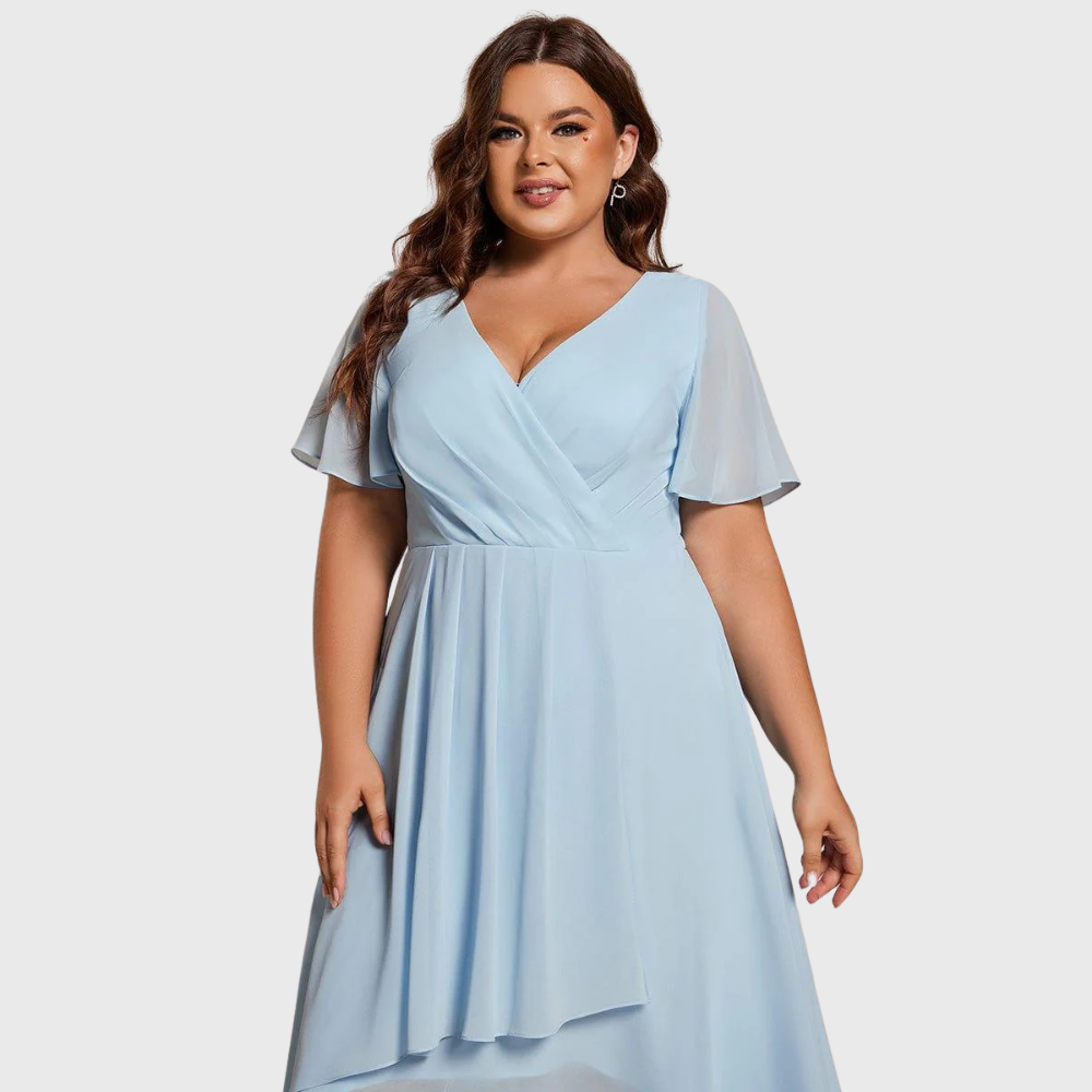 Elena | Flutter Sleeve Midi Dress