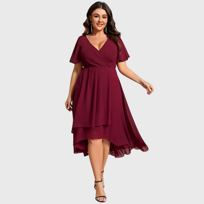 Elena | Flutter Sleeve Midi Dress
