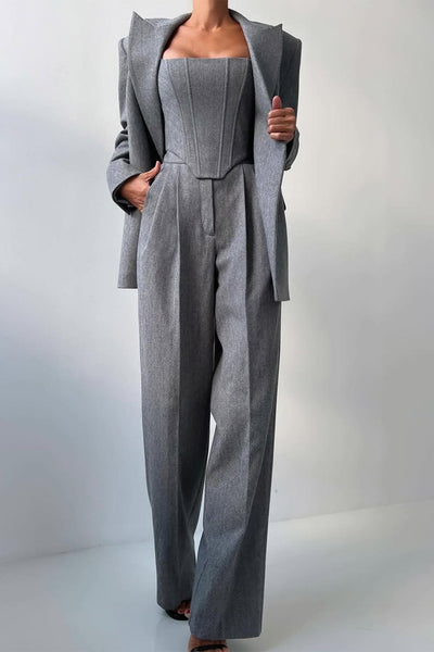 Valentina | Tailored Herringbone Suit Set