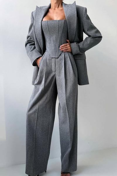 Valentina | Tailored Herringbone Suit Set