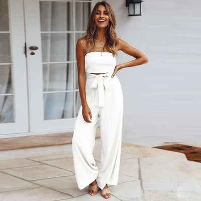 Sienna | Strapless Wide-Leg Jumpsuit